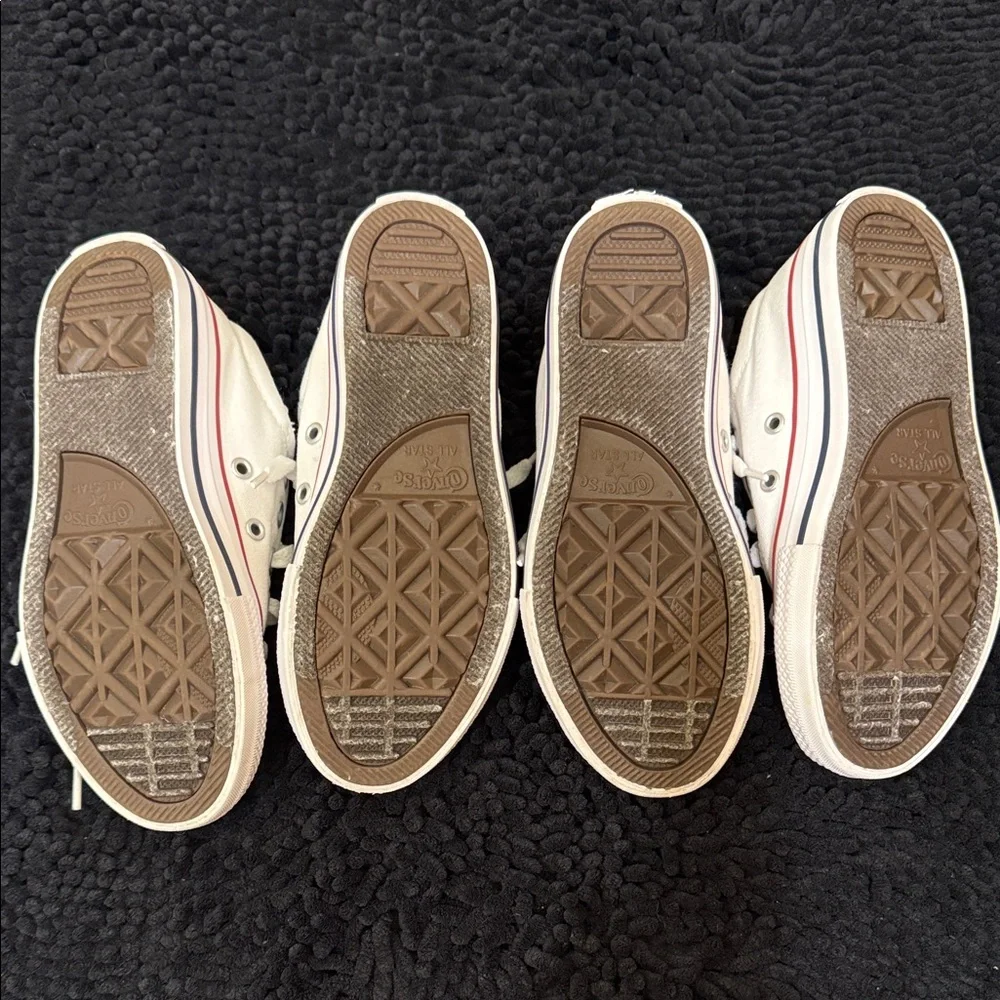 Converse Kids White and Red Sneakers - Picture 4 of 5